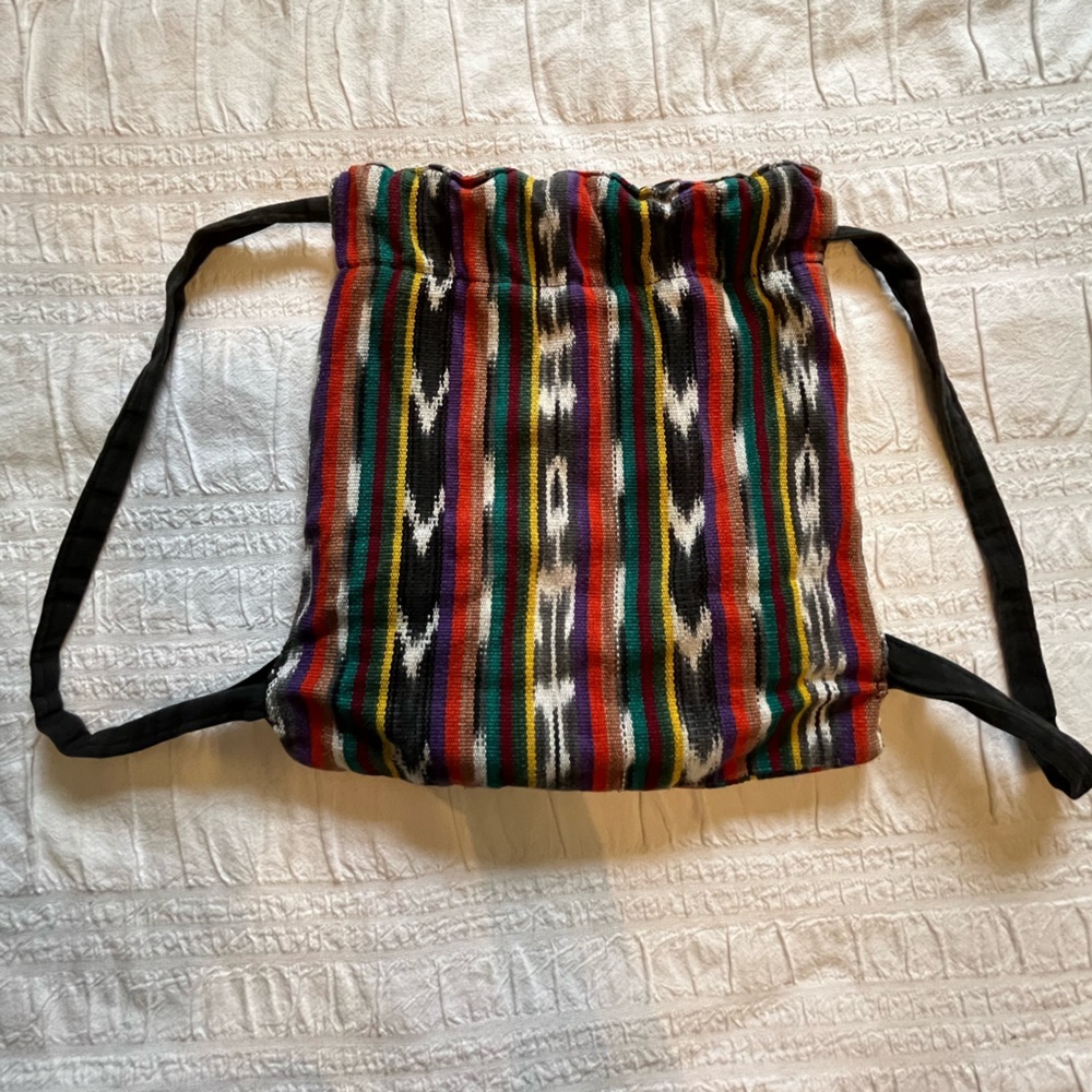 Boho Hippie Drawstring Backpack - Picture 2 of 2